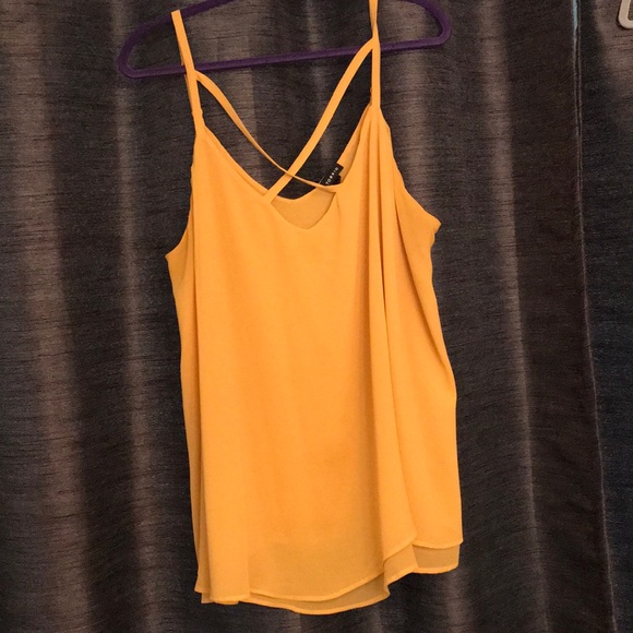 torrid Tops - Torrid Yellow Criss Cross Tank